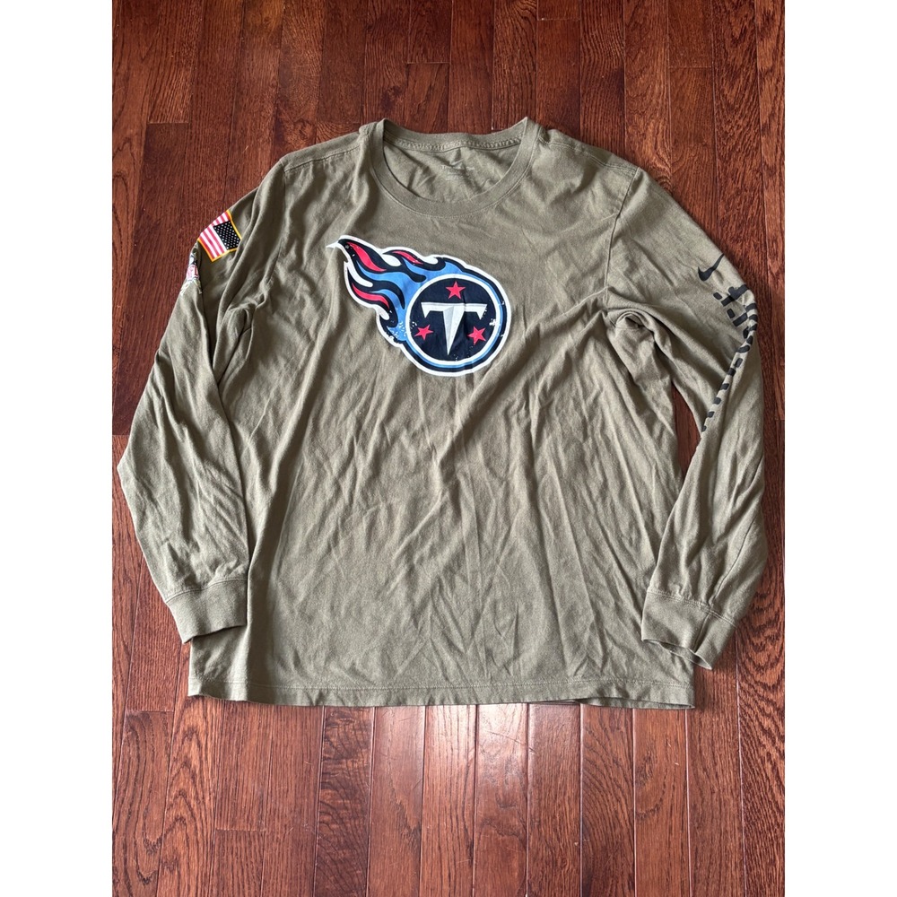 Nike Tennessee Titans Salute to Service Long Sleeve Shirt L Olive Green NFL - Picture 1 of 8